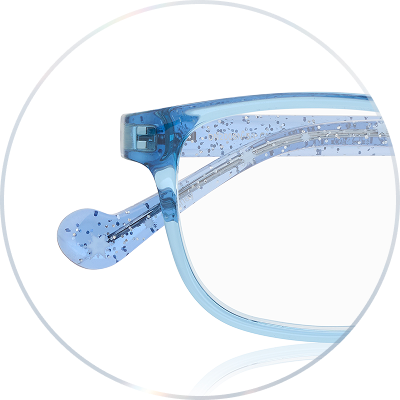 ផលិតពីសម្ភារៈ TR90 ដែលងាយស្រួលប្រើ ទម្ងន់ស្រាល និងអាចបត់បែនបានគ្រប់កាលទេសះ។