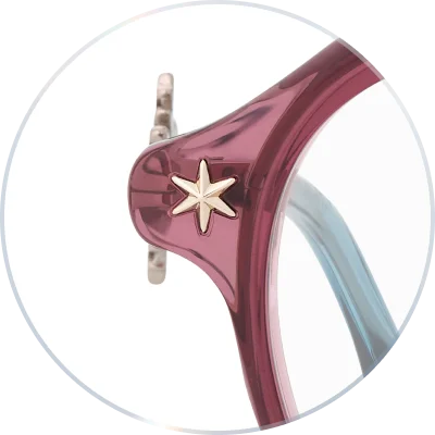 នៅលើដងវ៉ែនតាបានរចនាដោយគ្រីស្តាល់ Swarovski មកពីប្រទេសអូទ្រីស