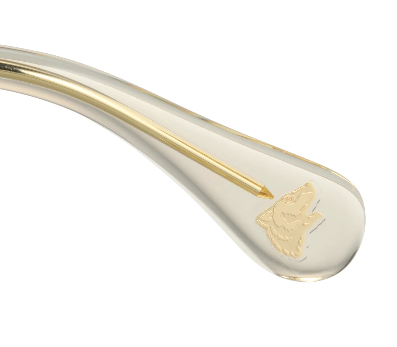 右テンプルエンドにハッフルパフの象徴動物であるアナグマ