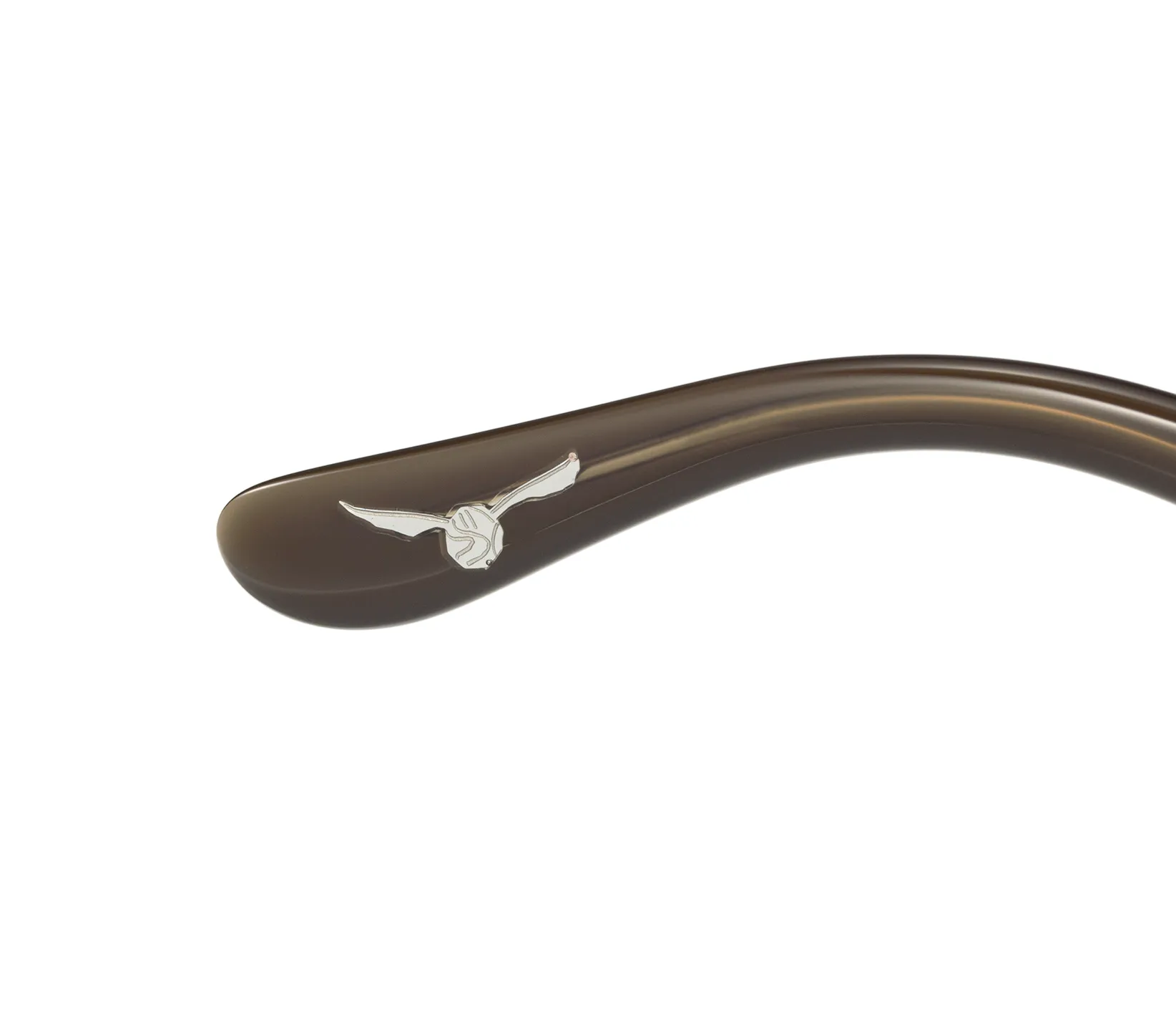 左テンプルには金のスニッチのインレット