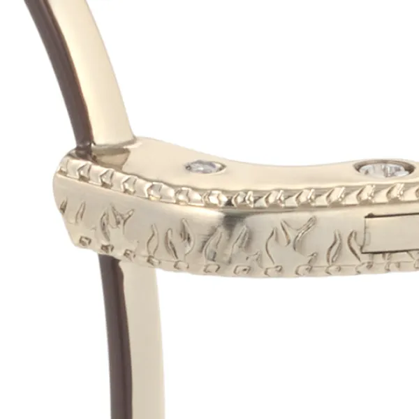 丁番部分にファイヤーパターンの彫金