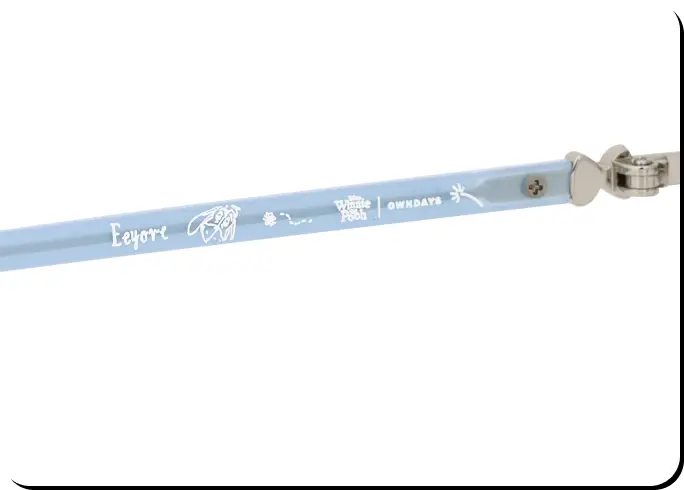 Inner temples are accented with charming characters for a playful, delightful finish.