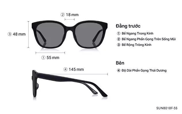 Sunglasses OWNDAYS | SUN SUN8018F-5S Black