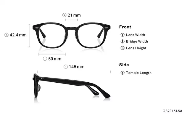 Eyeglasses BACK in BLACK OB2013J-5A  Black 