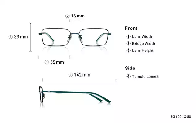 Eyeglasses SQUID GAME × OWNDAYS SG1001X-5S  Matte Black 