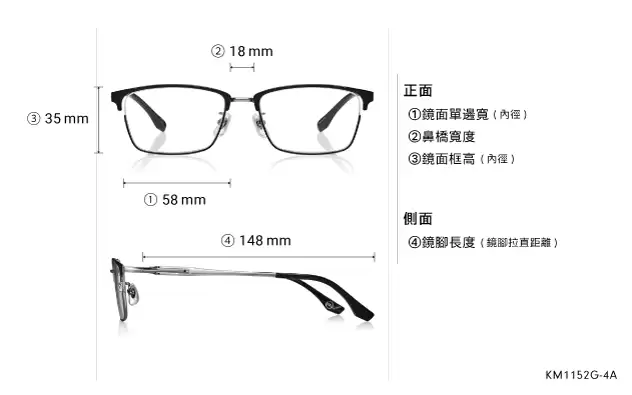 Eyeglasses K.moriyama KM1152G-4A  Gun 