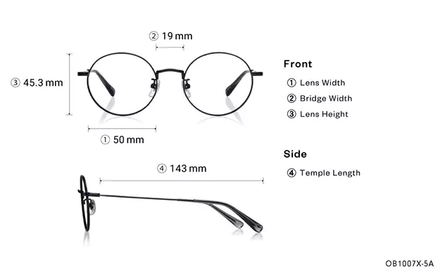 Eyeglasses BACK in BLACK OB1007X-5A  Black 