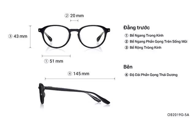 Eyeglasses BACK in BLACK OB2019G-5A  Black 