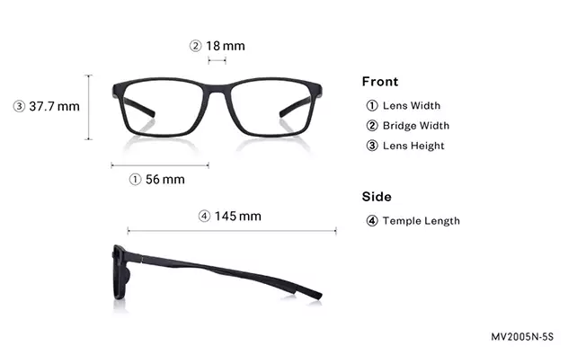 Eyeglasses OWNDAYS | MOVE MV2005N-5S  Matte Black