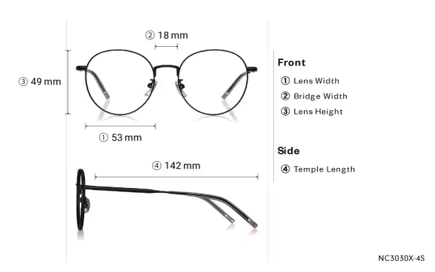 Eyeglasses +NICHE NC3030X-4S  Matte Black 