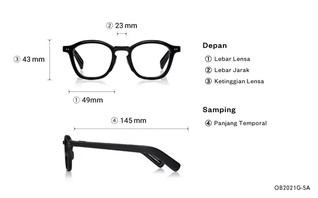 Eyeglasses BACK in BLACK OB2021G-5A  Black 