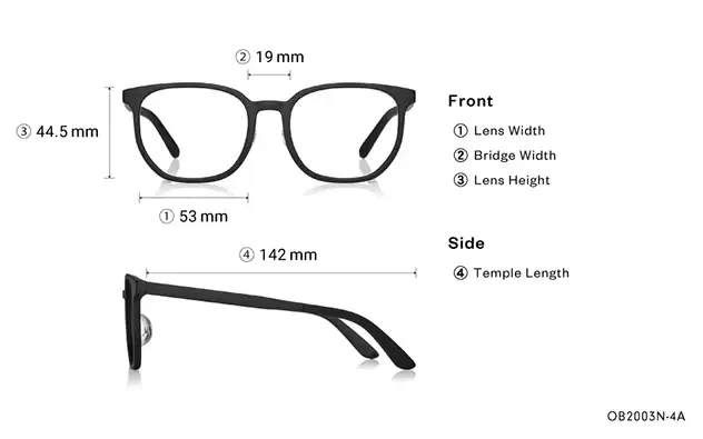 Eyeglasses BACK in BLACK OB2003N-4A  Matte Black 