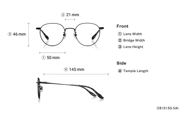 Eyeglasses BACK in BLACK OB1013G-5A  Black 