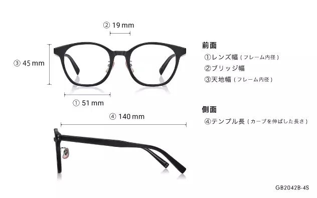 Eyeglasses Graph Belle GB2042B-4S  ブラック