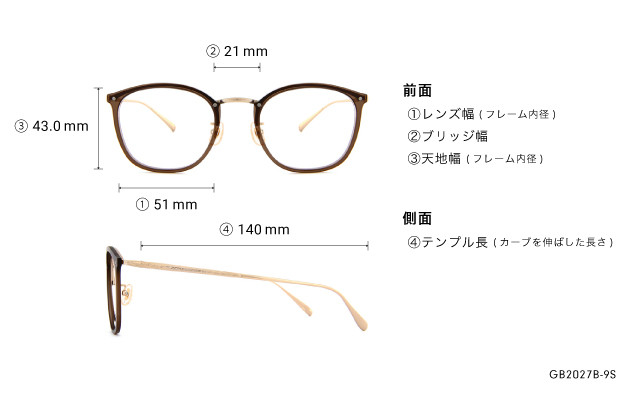 Eyeglasses Graph Belle GB2027B-9S  カーキ