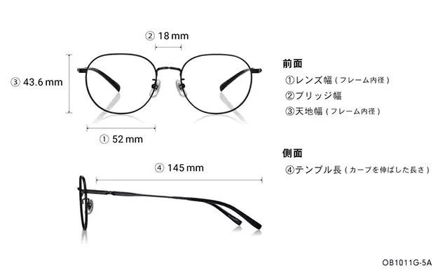Eyeglasses BACK in BLACK OB1011G-5A  マットブラック 