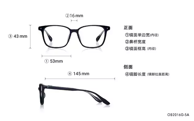 Eyeglasses BACK in BLACK OB2016G-5A  Black 