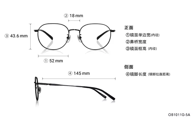 Eyeglasses BACK in BLACK OB1011G-5A  Matte Black 