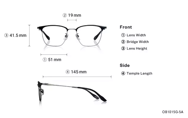 Eyeglasses BACK in BLACK OB1015G-5A  Black 