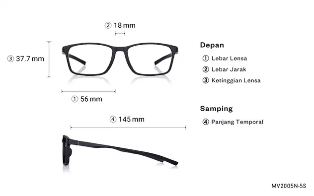 Eyeglasses OWNDAYS | MOVE MV2005N-5S  Matte Black 