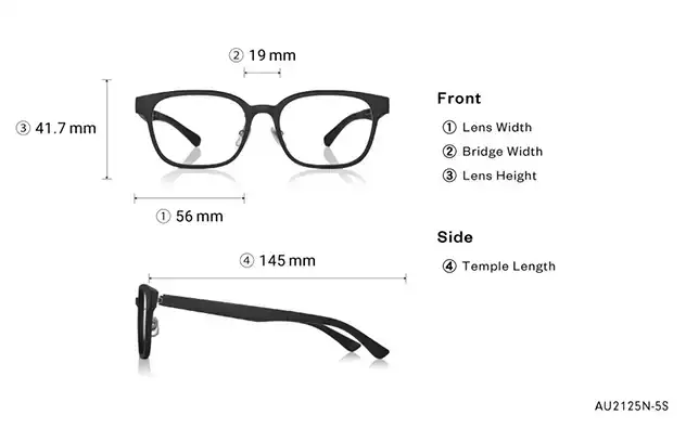Eyeglasses OWNDAYS | AIR AU2125N-5S  Matte Black 