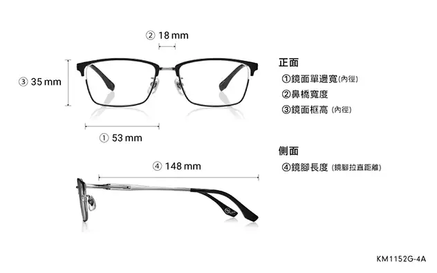 Eyeglasses K.moriyama KM1152G-4A  Matte  Brown 