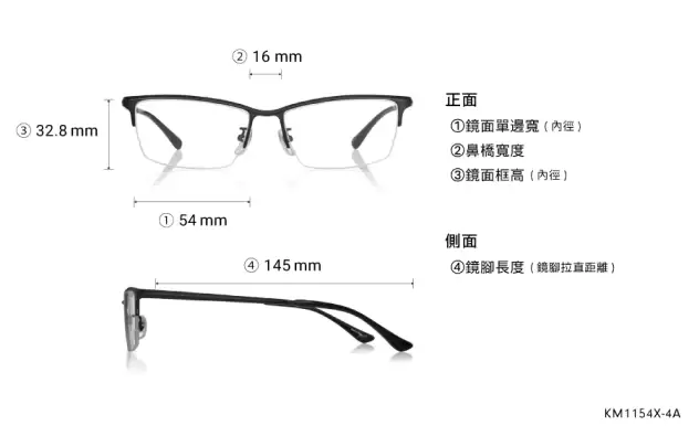 Eyeglasses K.moriyama KM1154X-4A  Matte Black 