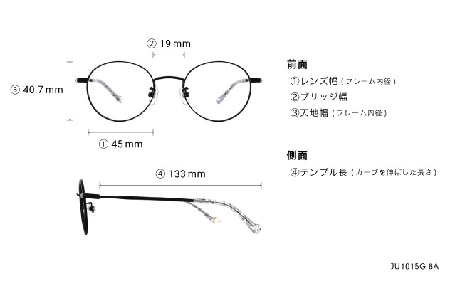 Eyeglasses Junni JU1015G-8A  ブルー