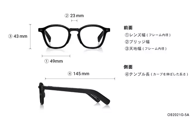 Eyeglasses BACK in BLACK OB2021G-5A  ブラック 