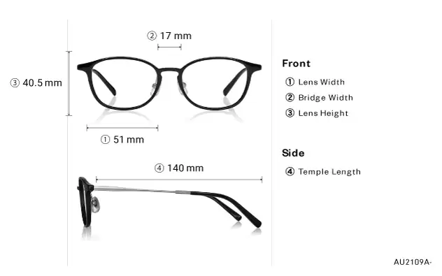 Eyeglasses OWNDAYS | AIR AU2109A-5S  Black 