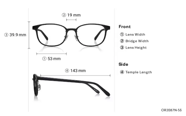 Eyeglasses OWNDAYS | ESSENTIAL OR2087N-5S Black