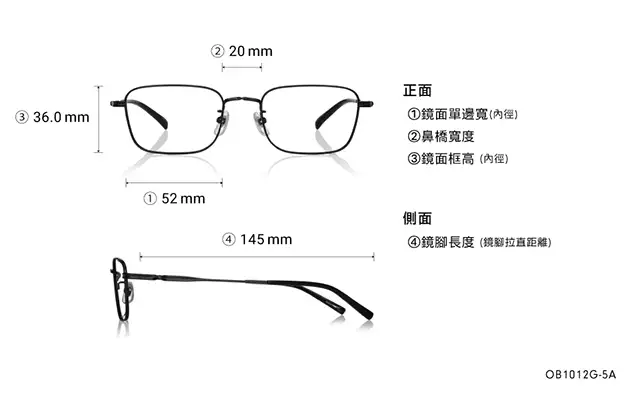 Eyeglasses BACK in BLACK OB1012G-5A  Matte Black 