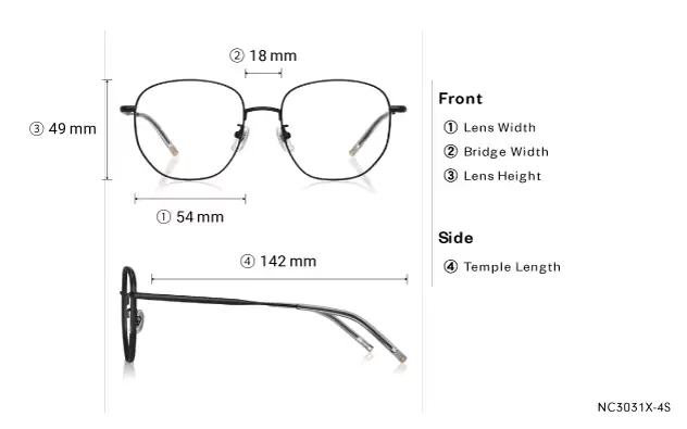 Eyeglasses +NICHE NC3031X-4S Gold