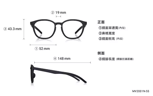Eyeglasses OWNDAYS | MOVE MV2001N-5S  Matte Black 