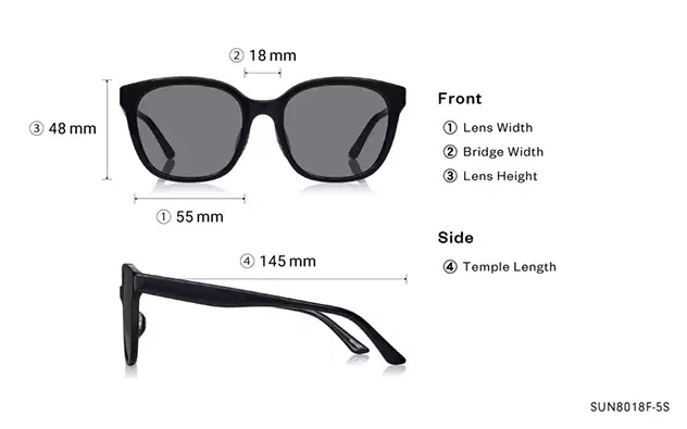Sunglasses OWNDAYS | SUN SUN8018F-5S Black