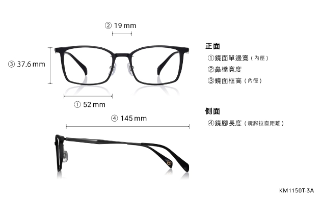 Eyeglasses K.moriyama KM1150T-3A  Matte Navy