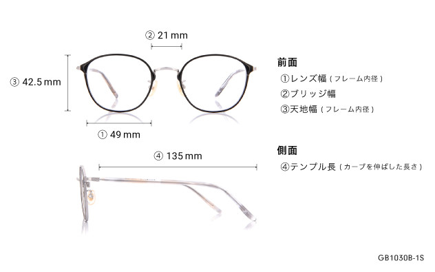 Eyeglasses Graph Belle GB1030B-1S  ブラック