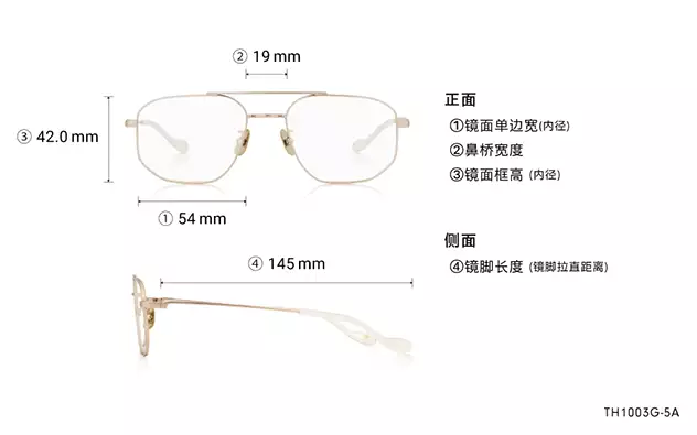 Eyeglasses OWNDAYS 10th ANNIVERSARY TH1003G-5A  Matte Gold