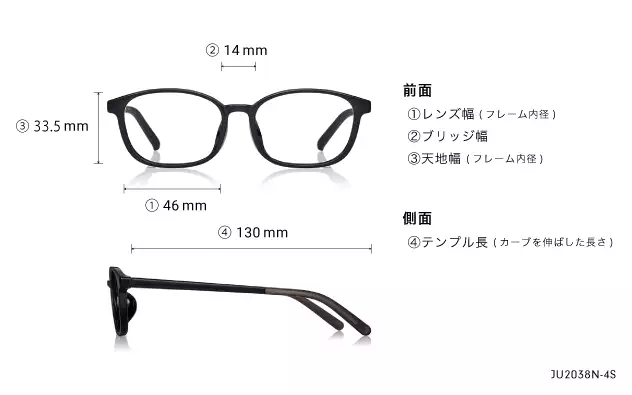 Eyeglasses Junni JU2038N-4S  ライトブラウン