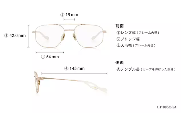 Eyeglasses OWNDAYS 10th ANNIVERSARY TH1003G-5A  マットゴールド