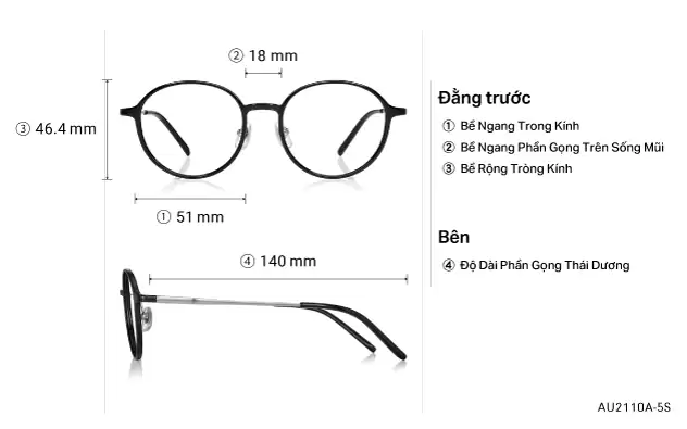 Eyeglasses OWNDAYS | AIR AU2110A-5S Black
