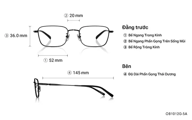 Eyeglasses BACK in BLACK OB1012G-5A  Matte Black