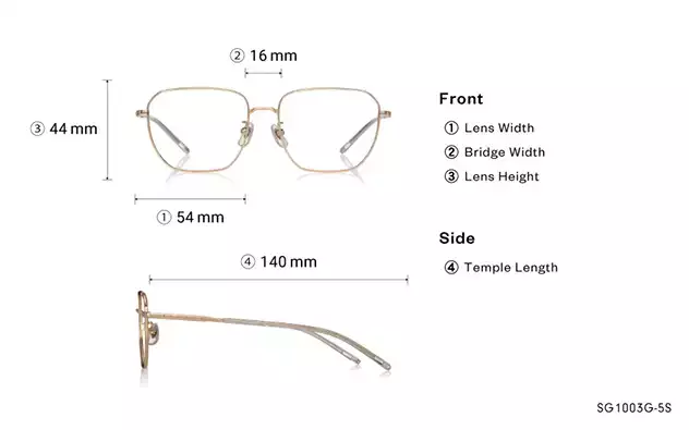 Eyeglasses SQUID GAME × OWNDAYS SG1003G-5S  Gold