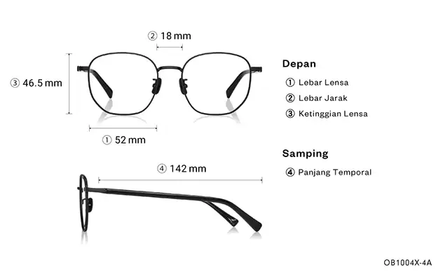 Eyeglasses OWNDAYS | ESSENTIAL OB1004X-4A  Matte Black 