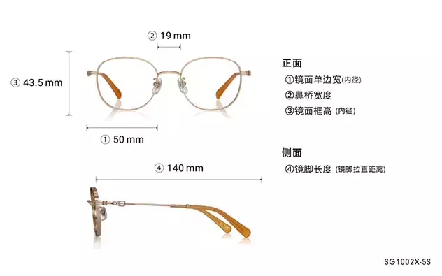 Eyeglasses SQUID GAME × OWNDAYS SG1002X-5S  Gold 