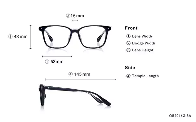 Eyeglasses BACK in BLACK OB2016G-5A  Black 