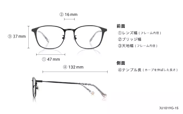 Eyeglasses Junni JU1019G-1S  ブラック 
