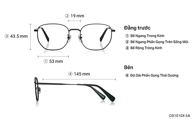 Eyeglasses BACK in BLACK OB1010X-5A  Matte Black 