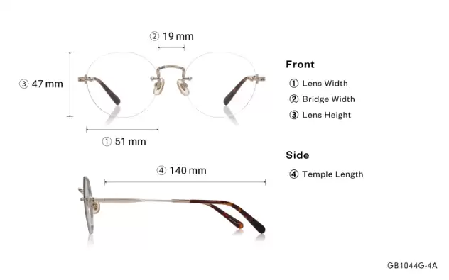 Eyeglasses Graph Belle GB1044G-4A  Pink Gold 