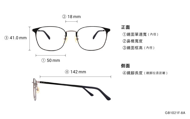 Eyeglasses Graph Belle GB1021F-8A  Black 